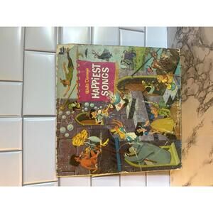 Walt Disney's Happiest Songs Vintage Vinyl Record Album